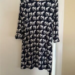 Crown & Ivy Blue and White Midi Dress